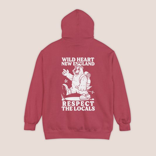 Respect the Locals - Unisex hoodie - Crimson